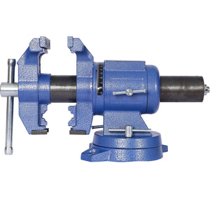 Heavy Duty 5" Multi Jaw Rotating Bench Vise with 360° Swivel Base and Head