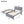 Upholstery Platform Bed With Trundle, Trundle Can Be Flat Or Erected
