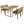 U_Style Multi-Person Outdoor Acacia Wood Dining Table and Chair Set