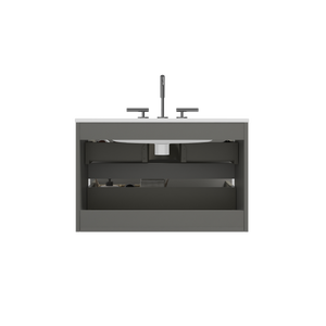 TIA 30" Wall Mount Space Grey Bathroom Vanity