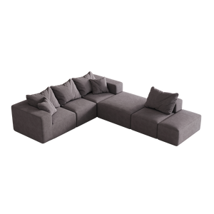 Modern Upholstered Sectional Boneless Couch Set