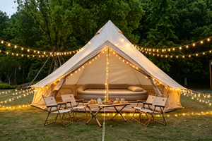 Oxford Bell Tent for Family Camping - Spacious 13.1ft Yurt with Stove Jack