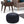 Renee Round Pouf Navy Velvet Cotton Accent Stool