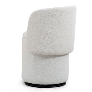 Barrel Chair & Built In Storage, 360° Swivel - Beige