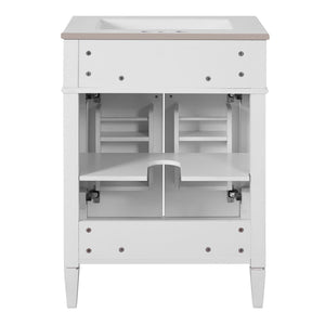 Bathroom Vanity With 2 Doors And Tip Out Drawer, Soft Closing Hinges