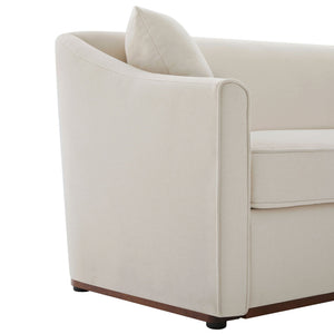 3 Seater Sofa With Wrap Around Armrests And Throw Pillows