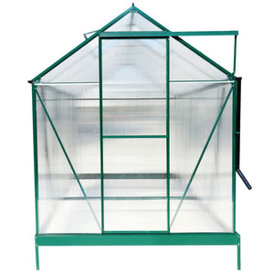 Polycarbonate house, Heavy Duty Outdoor Aluminum Walk-In House Kit With Rain Gutter, Vent And Door For Backyard Garden