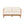 Canape 4-Pieces Acacia Conversation Set with Cream Cushion, Teak