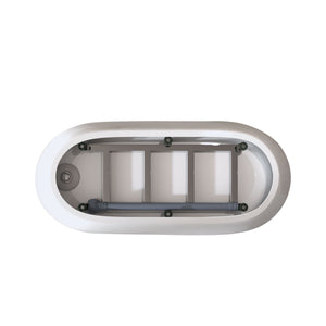 Special-Shaped Freestanding Slipper Bathtub, Overflow & Pop Up Drain