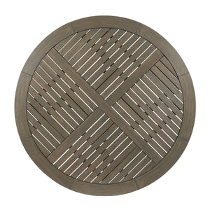 Hermosa Outdoor Acacia Wood Circular Dining Table