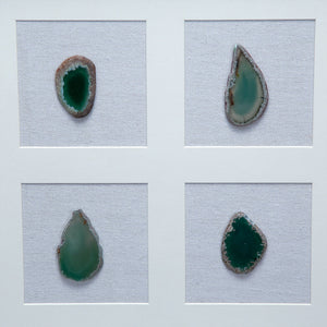 Set of 2 Shadow Box Wall Décor with Agate