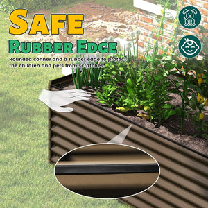 6x3x2 ft Galvanized Raised Garden Bed