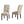Contemporary Dining Chair Set With Rubberwood Legs - White / Blue