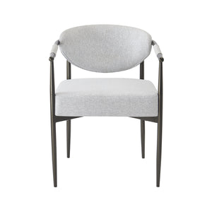 Modern Dining Chairs Set of 2 with Bronze Iron Frame