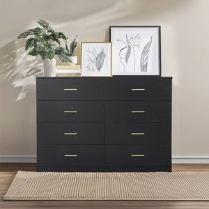 Modern Drawer Dresser For Bedroom, Ample Storage Wide Chest Of Drawers