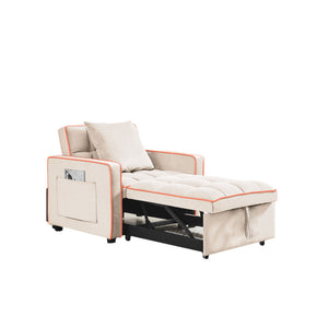 Modern 3 In 1 Sofa Bed Chair, Adjustable Recliner