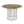 Round Wooden Dining Table With Ornate Cut Out Base - Brown / Antique White