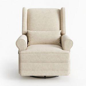 Extra Wide Swivel Recliner Glider Chair With Footrest