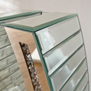 24.01" U-Shaped Floor Vase Shattered Diamond Mirror Surface