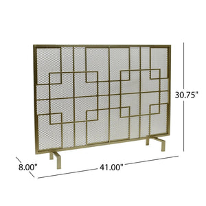 Dorothy Modern Single Panel Iron Fire Screen