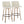 Toriano - Contemporary Fixed Height Barstool Swivel And Round Footrest (Set of 2)