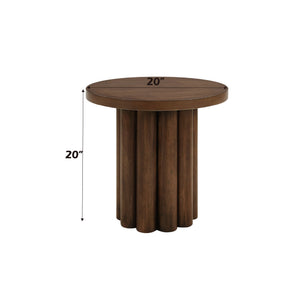 Loanna Wooden Color End Table - Brown