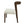 Solid Rubber Wood Dining Chairs (Walnut + Beige) Set of 2