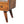 Solid Wood Mini Curved Media Unit, Chestnut, 1-Drawer, 1 Open Slot