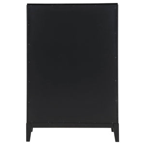 Mason - 5 Drawer Chest With Fluted Design - Black