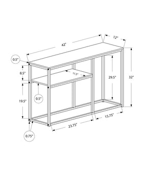 Accent Console Table For Entryway, Contemporary & Convenient Design - Gray
