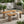Outdoor Acacia Wood Bench Set of 2 with Teak Finish