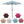 9FT Umbrella Blue Stripes
