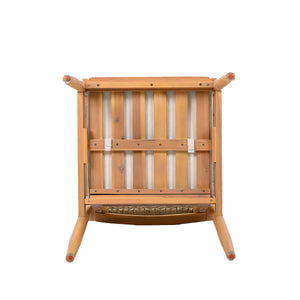 Outdoor Dining Chairs Set of 2 with Acacia Wood and Rope Design