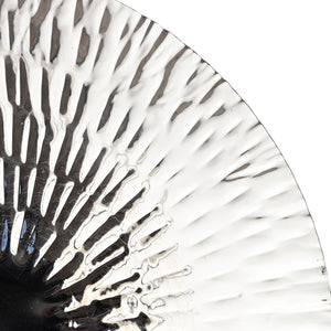 Textured Oversized Disc, Wall Decor For Living Room (Set of 3) - Silver