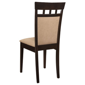 Gianna - 5 Piece Rectangular Dining Set With Table Upholstered Chairs - Cappuccino