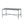 Luna Outdoor Iron Coffee Table - Black Brush Silver
