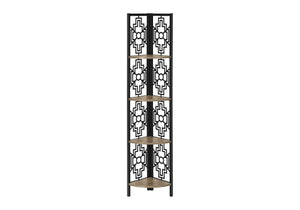 4 Tier Corner Bookshelf Bookcase for Office, Transitional Style