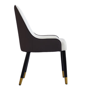 Modern Sponge-Filled Dining Chair, Solid Wood Metal Legs, Suitable For Restaurants, Living Rooms And Rooms (Set of 2)