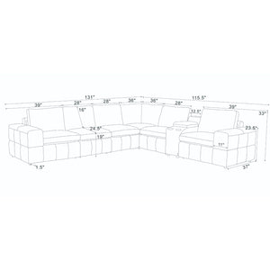 Large - Arm Upholstery Modular Sectional With Custom Configuration - Olive Green