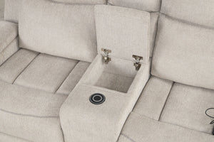 Galya - 3 Piece Living Room Set Sofa Loveseat Chair - Light Gray