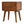 Solid Wood Curved Nightstand, 2-Drawers, Chestnut