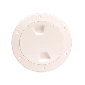 Beckson 4" Smooth Center Screw-Out Deck Plate - Beige - TRAPSKI