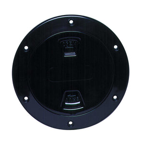 Beckson 4" Smooth Center Screw-Out Deck Plate - Black - TRAPSKI