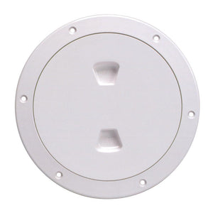 Beckson 6" Smooth Center Screw-Out Deck Plate - White - TRAPSKI