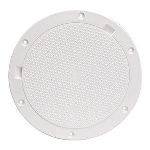 Beckson 8" Non-Skid Pry-Out Deck Plate - White - TRAPSKI
