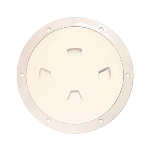 Beckson 8" Smooth Center Screw-Out Deck Plate - Beige - TRAPSKI