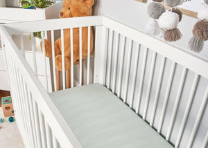 Light Green Cooling Crib Sheet with Powerband® Secure Fit