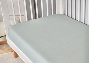 Light Green Cooling Crib Sheet with Powerband® Secure Fit