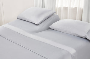 Light Grey Split Head Cal King Sheet Set with Dri-Tec Moisture-Wicking