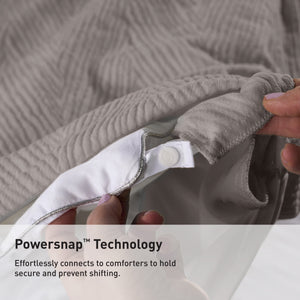 Performance King Duvet Set with PowerSnap Technology - Taupe